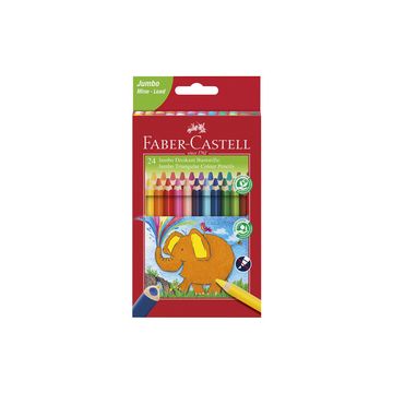 FABER-CASTELL Crayons de couleur triangulaire Jumbo, étui 24