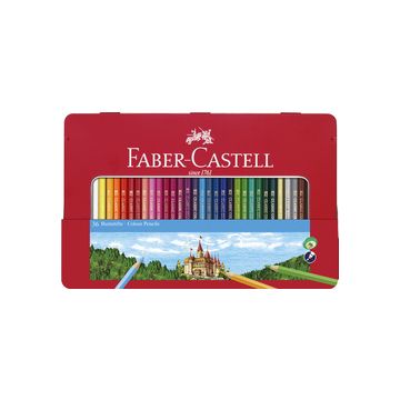 FABER-CASTELL Crayons de couleurs CASTLE, étui métal de 36