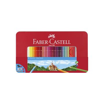 FABER-CASTELL Crayons de couleurs hexagonaux CASTLE, étui en