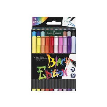 FABER-CASTELL Feutre Black Edition, étui de 20