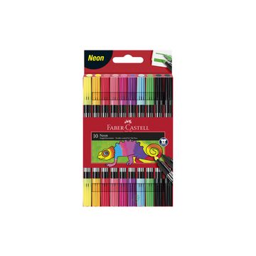 FABER-CASTELL Feutre double pointe Neon, étui de 10