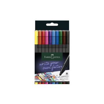 FABER-CASTELL Feutre pointe fine GRIP FINEPEN, étui de 10