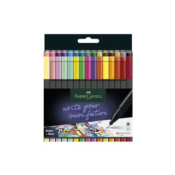 FABER-CASTELL Feutre pointe fine GRIP FINEPEN, étui de 30