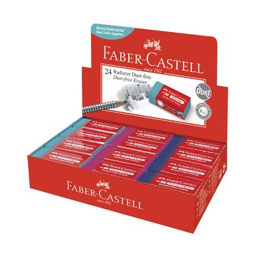 FABER-CASTELL Gomme en plastique DUST-FREE, en présentoir x24