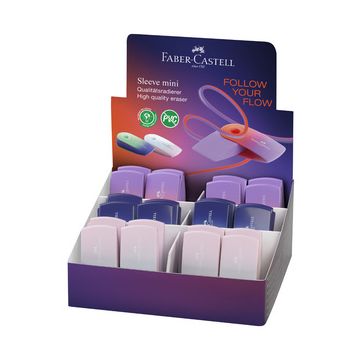 FABER-CASTELL Gomme en plastique SLEEVE MINI Flow Edition x24 FABER-CASTELL Gomme en plastique SLEEVE MINI Flow Edition x24