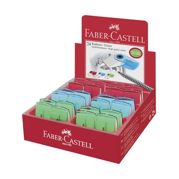 FABER-CASTELL Gomme en plastique "SLEEVE MINI", assorti x24