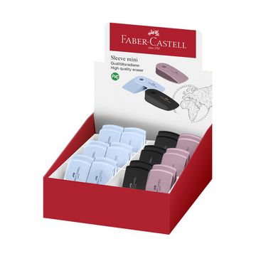 FABER-CASTELL Gomme en plastique SLEEVE MINI, assorti x24