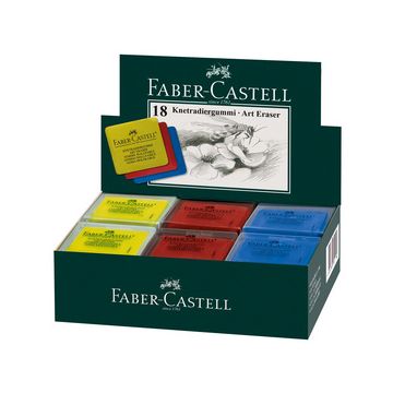 FABER-CASTELL Gomme malléable ART ERASER, assorti x18