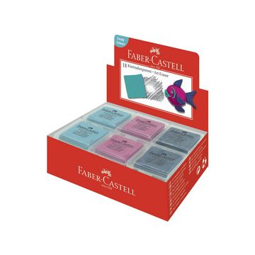FABER-CASTELL Gomme malléable ART ERASER, assorti x18