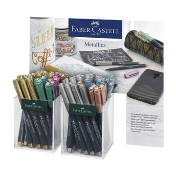 FABER-CASTELL Marqueur Metallic, set de 2 pots