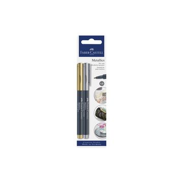 FABER-CASTELL Marqueur Metallics, carte blister de 2
