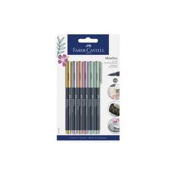 FABER-CASTELL Marqueur Metallics, sur carte blister de 6 FABER-CASTELL Marqueur Metallics, sur carte blister de 6