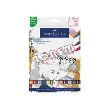 FABER-CASTELL Marqueur Sketch GOLDFABER, étui de 12