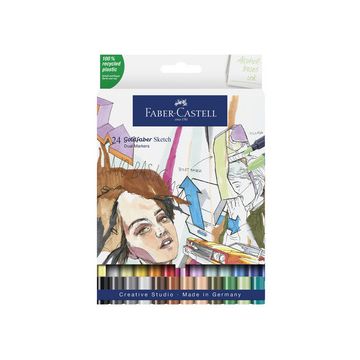 FABER-CASTELL Marqueur Sketch GOLDFABER, étui de 24