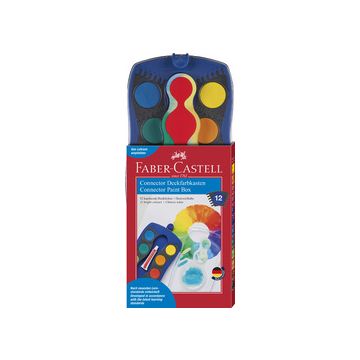 FABER-CASTELL Palette de peinture CONNECTOR 12 couleurs bleu