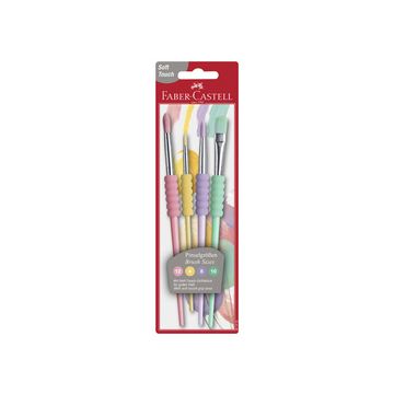 FABER-CASTELL Set de pinceaux à poils synthétiques pastel