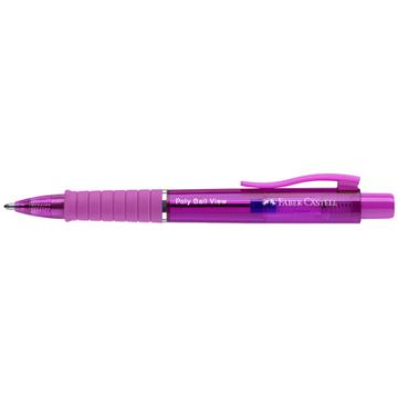 FABER-CASTELL Stylo à bille POLY BALL VIEW, fuchsia