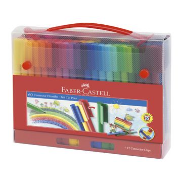 FABER-CASTELL Stylo feutre CONNECTOR PEN, coffret de 60