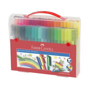 FABER-CASTELL Stylo feutre CONNECTOR PEN, coffret de 80