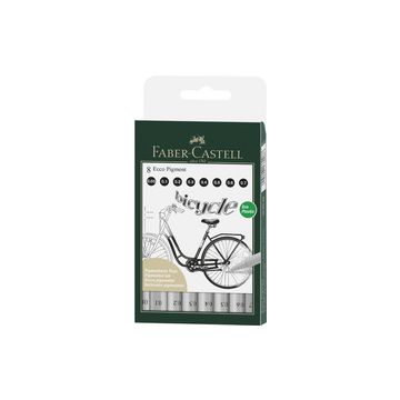 FABER-CASTELL Stylo-feutre ECCO PIGMENT, étui de 8, noir FABER-CASTELL Stylo-feutre ECCO PIGMENT, étui de 8, noir