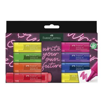 FABER-CASTELL Surligneur TEXTLINER 1546 NEON, étui de 8