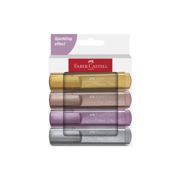 FABER-CASTELL Surligneur TEXTLINER 46 METALLIC, étui de 4