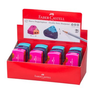 FABER-CASTELL Taille-crayon double SLEEVE, assorti x12