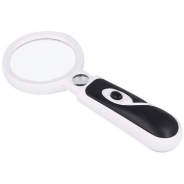 FIRST AID ONLY Loupe avec LED, rond, noir/blanc