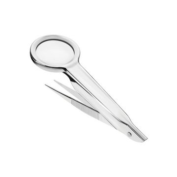 FIRST AID ONLY Pince précelle avec loupe, argent
