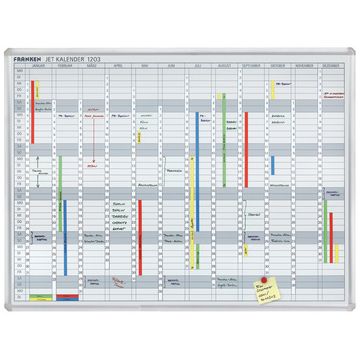 FRANKEN Bande de dates pour tableau planning JK1203, blanc