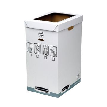 Fellowes BANKERS BOX SYSTEM Collecteur de recyclage, blanc x5
