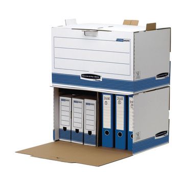 Fellowes Caisse d'archives Bankers Box, blanc/bleu x5