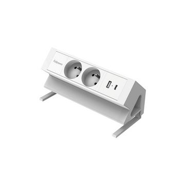 Fellowes Multiprise de table Power Desk 2, type E, blanc