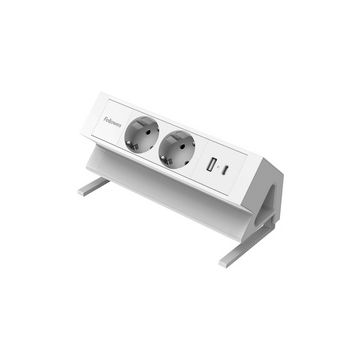 Fellowes Tisch-Steckdosenleiste Power Desk 2, Typ F, weiß