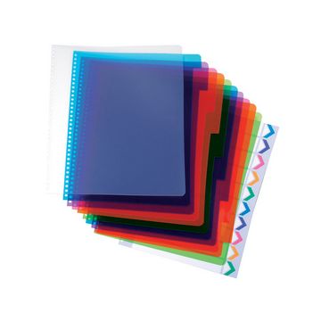 GBC Intercalaires en plastique PolyDividers, A4, 5 touches,