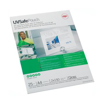 GBC Pochette de plastification UVSafePouch, A4, 300 microns