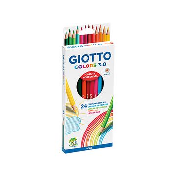 GIOTTO Crayon de couleur COLOR 3.0, étui carton de 24