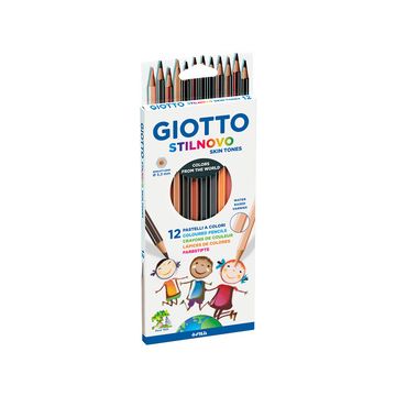 GIOTTO Crayon de couleur STILNOVO SKIN TONES, étui de 12