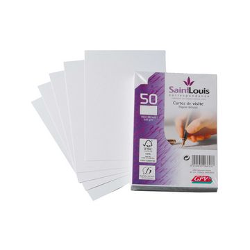 GPV Cartes de visite Saint Louis, 82 x 128 mm, blanc GPV Cartes de visite Saint Louis, 82 x 128 mm, blanc