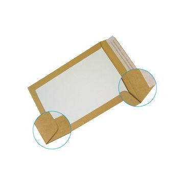 GPV Pochettes dos carton, C4, 229 x 324 mm, kraft brun