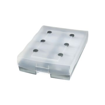 HAN Boîte à fiches CROCO DUO, A8 paysage, gris translucide