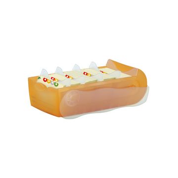 HAN Boîte à fiches CROCO, A7 paysage, orange translucide