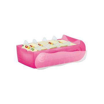 HAN Boîte à fiches CROCO, A7 paysage, rose translucide