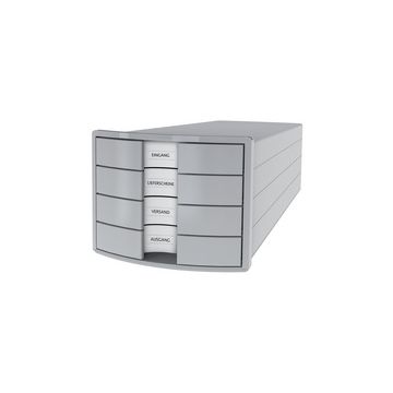 HAN Module de classement IMPULS 2.0, 4 tiroirs, gris/rouge