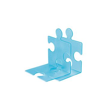 HAN Serre-livres PUZZLE, set de 2, bleu translucide