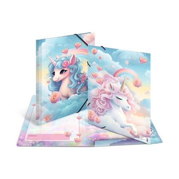 HERMA Chemise à élastique "Happy Unicorns", carton, A3