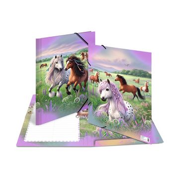 HERMA Chemise à élastique "Le monde des chevaux", carton, A3