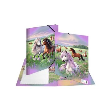 HERMA Chemise à élastique "Le monde des chevaux", carton, A4