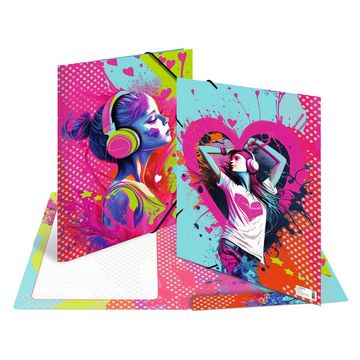 HERMA Chemise à élastique "Music Girl", carton, A3