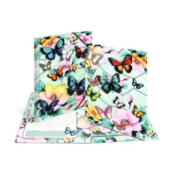 HERMA Chemise à élastique "Papillons", carton, A3